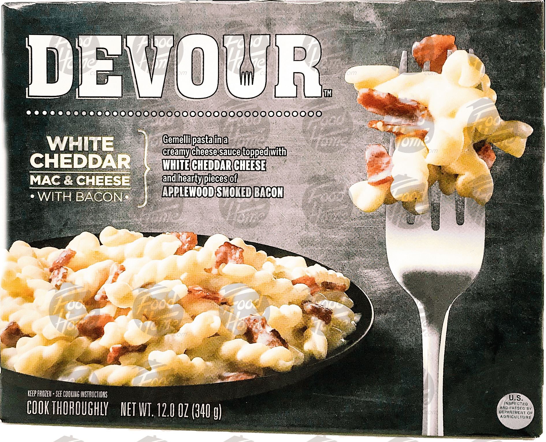 Devour  white cheddar mac & cheese with bacon entree Full-Size Picture